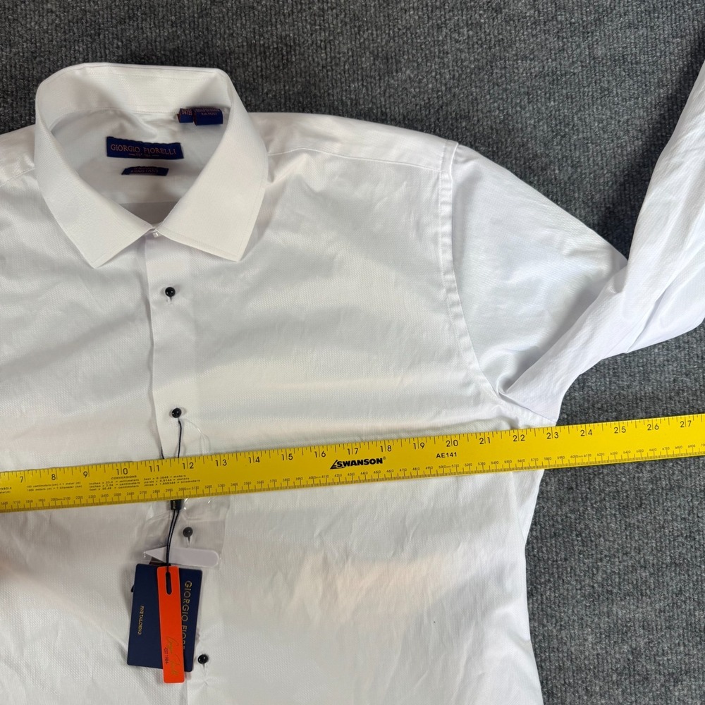 Giorgio Fiorelli White Dress Shirt (Classic tux-shirt). 16.5, 34/35. NEW - Picture 3 of 10